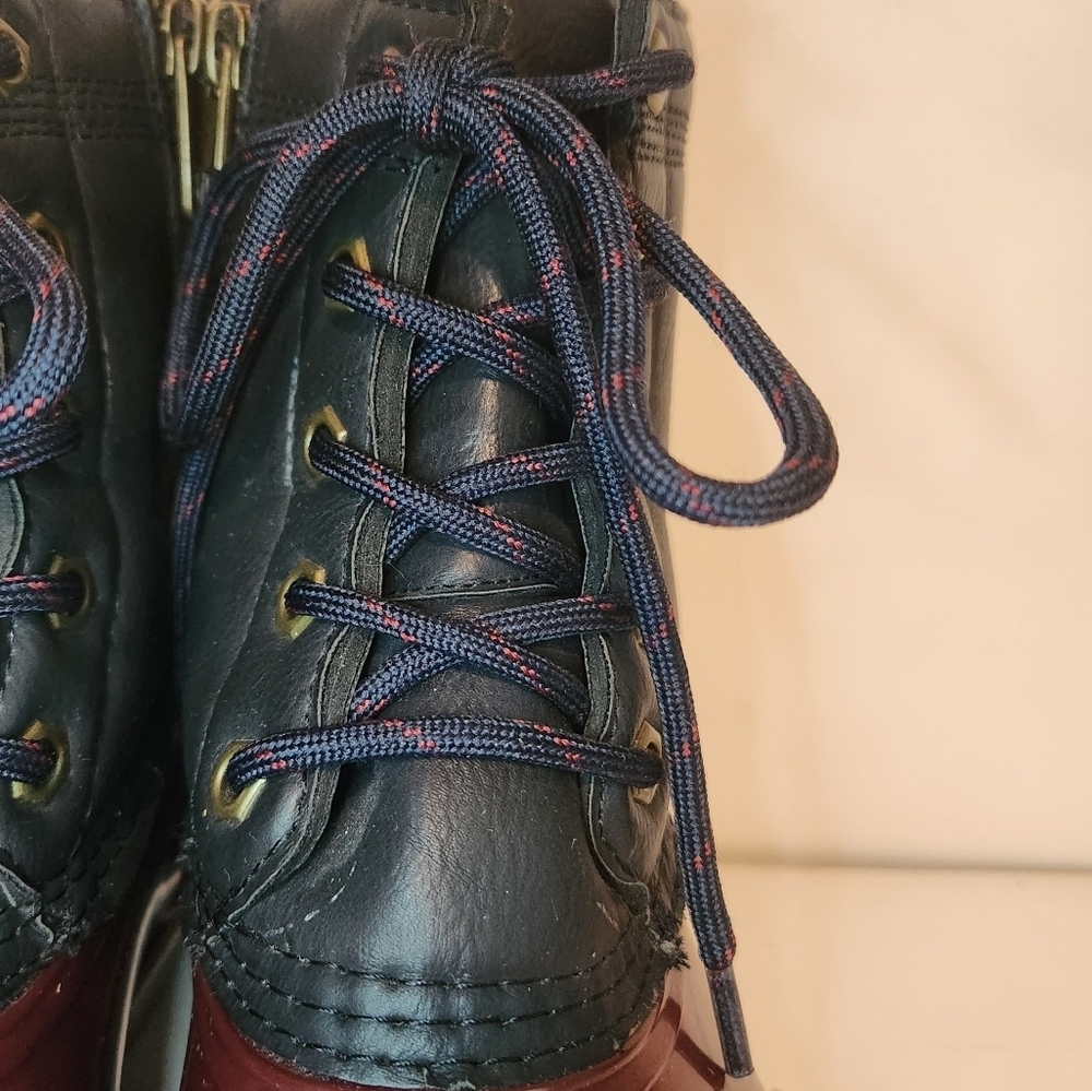 Used Tommy Hilfiger Black and Red Rain Duck Marine Boots Women’s 6 - Picture 12 of 16